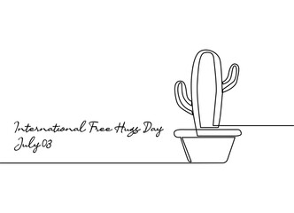 line art of international free hugs day good for international free hugs day celebrate. line art. illustration.