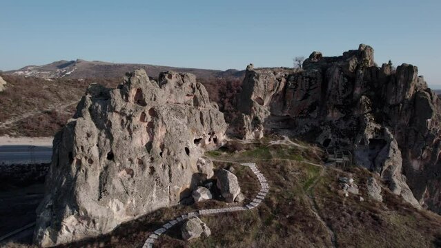 Seydiler Castle and Kirkinler rock settlements, Iscehisar, Afyonkarahisar, Turkey