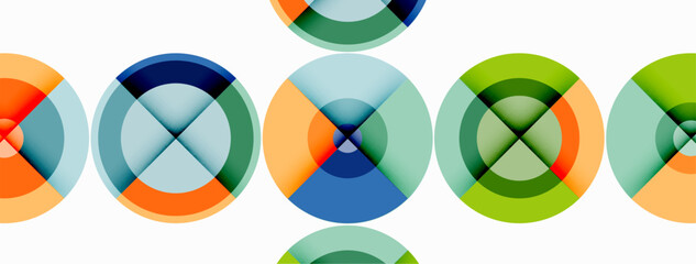 Circle trendy minimal geometric abstract background. Vector Illustration For Wallpaper, Banner, Background, Card, Book Illustration, landing page © antishock