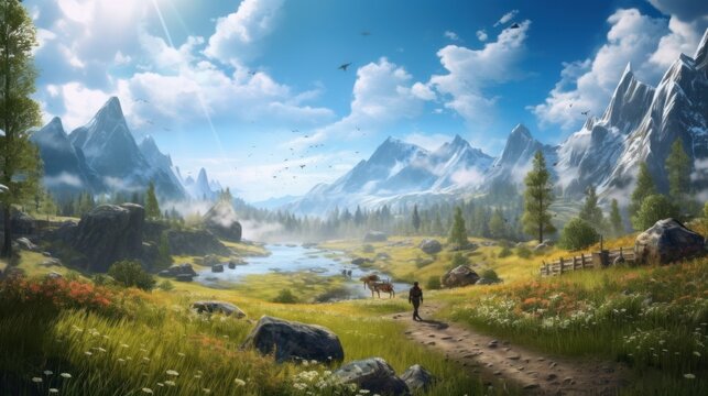 MMORPG Game Art Environment