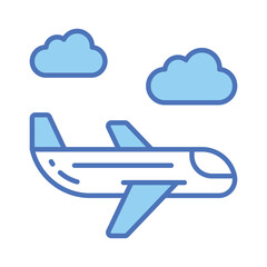 An amazing vector of airplane in trendy style, ready to use and download