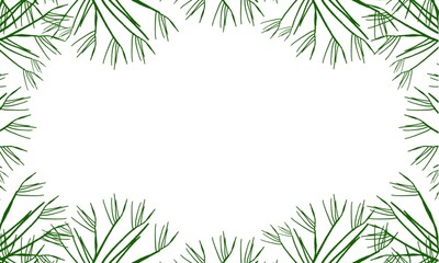 bamboo frame isolated on white