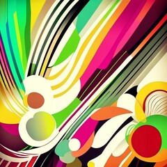 art background multi colored shapes, generative AI illustration