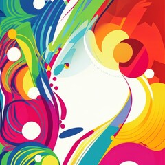 Fototapeta na wymiar art background multi colored shapes, generative AI illustration