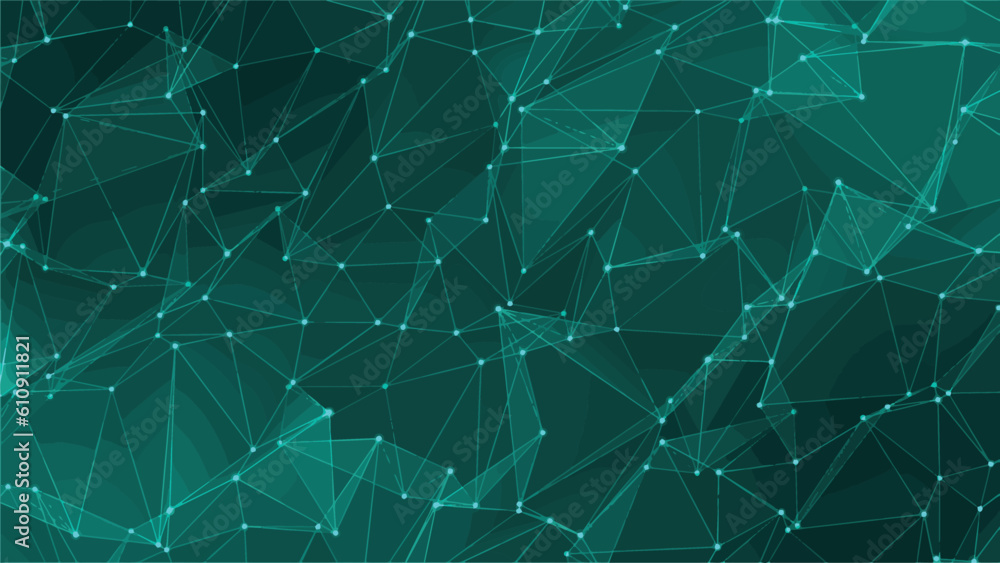 Poster technology digital dots wave background concept. network connection structure. big data visualizatio