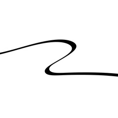 Ribbon element line doodle