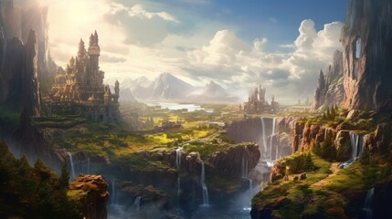 Fototapeta premium MMORPG Game Art Environment 