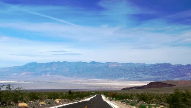 Mesmerizing 4K Drive Through the Majestic Desert Landscape of Death Valley National Park, California