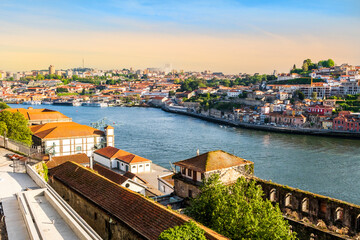 Great view of Porto or Oporto the second largest city in Portugal,one of the Iberian Peninsula's...