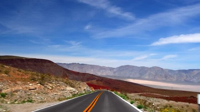 Mesmerizing 4K Drive Through the Majestic Desert Landscape of Death Valley National Park, California