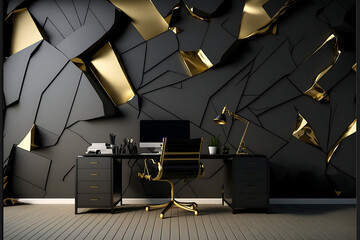 Black-themed workspace