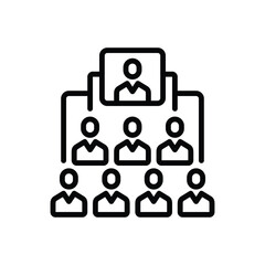 Obraz premium Black line icon for organizations 