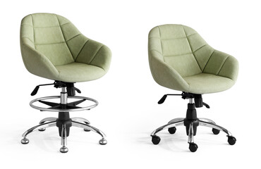office chair isolated on white background . different angle