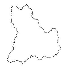 Brecknockshire map, district of Wales. Vector illustration.