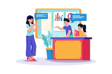 A student participates in a debate in their English class.