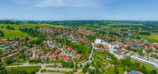 Ausblick auf die Gemeinde Oy im Allgäu
