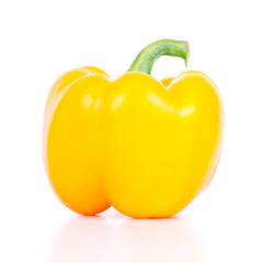 sweet yellow pepper isolated on white background