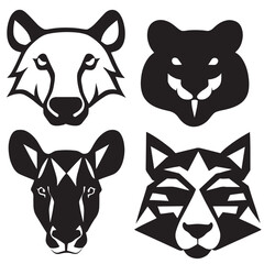 animal design black and white