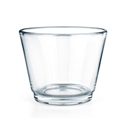 Empty glass isolated on white background.