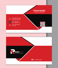 Modern presentation card with company logo. Vector business card template. Visiting card for business and personal use. Vector illustration design.