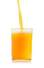 Pouring a glass of orange juice