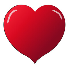 Heart isolated design on transparent background, valentine icon clipart element for decoration 2