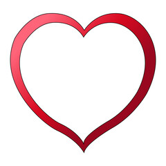 Heart isolated design on transparent background, valentine icon clipart element for decoration 5