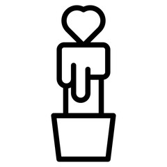 Fototapeta premium valentine candle line 