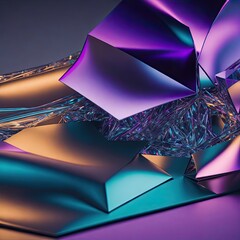 Holographic materials shimmer in motion generative AI