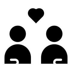 valentine couple glyph 