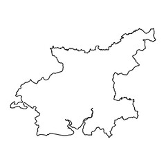 District of Carmarthen map, district of Wales. Vector illustration.