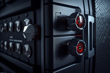 close up view of a modern high-tech safe, ai tools generated image