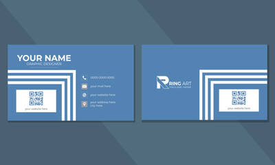 Modern presentation card with company logo. Vector business card template. Visiting card for business and personal use. Vector illustration design.