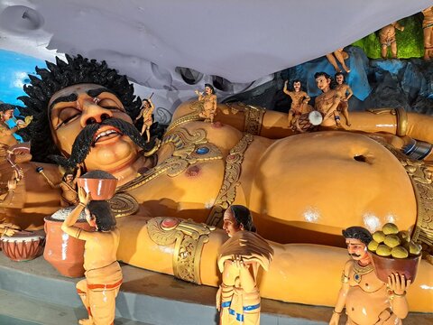 Sculpture inside the Ramayana Cave in Kuala Lumpur, Malaysia