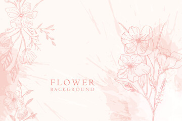 elegant flower background with splatter effect