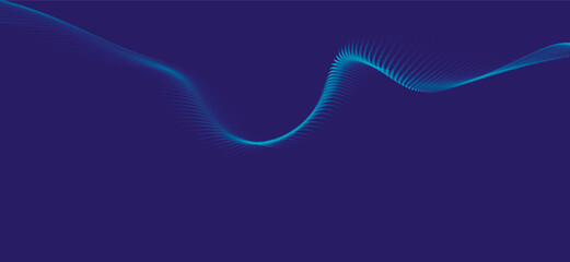 Technology background. Abstract digital particle wave. Futuristic dotted wave. Network connection structure. 3D rendering. Technology background vector.