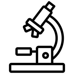 microscope icon illustration design with outline