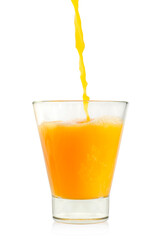 Pouring a glass of orange juice