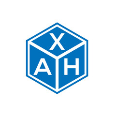 XAH letter logo design on white background. XAH creative initials letter logo concept. XAH letter design.
