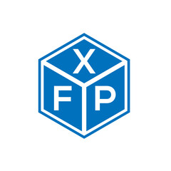 XFP letter logo design on white background. XFP creative initials letter logo concept. XFP letter design.
