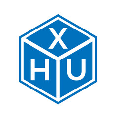 XHU letter logo design on white background. XHU creative initials letter logo concept. XHU letter design.
