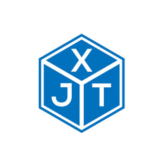 XJT letter logo design on black background. XJT creative initials letter logo concept. XJT letter design.
