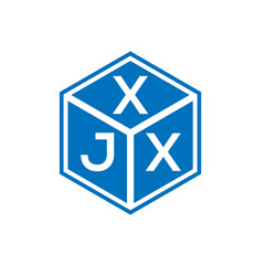 XJX letter logo design on black background. XJX creative initials letter logo concept. XJX letter design.
