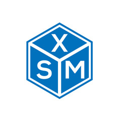 XSM letter logo design on black background. XSM creative initials letter logo concept. XSM letter design.
