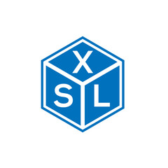 XSL letter logo design on black background. XSL creative initials letter logo concept. XSL letter design.
