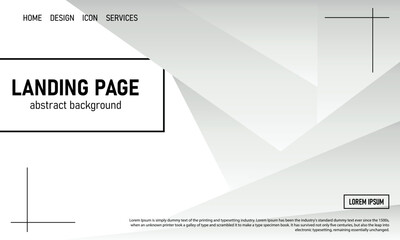 White vector panoramic background Landing page ilustration.