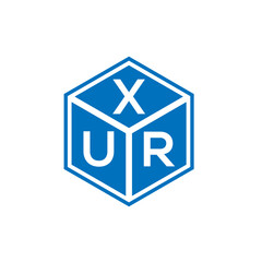 XUR letter logo design on black background. XUR creative initials letter logo concept. XUR letter design.
