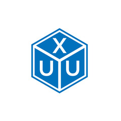 XUU letter logo design on black background. XUU creative initials letter logo concept. XUU letter design.
