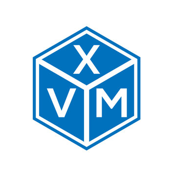 XVM letter logo design on black background. XVM creative initials letter logo concept. XVM letter design.

