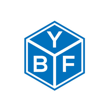YBF letter logo design on black background. YBF creative initials letter logo concept. YBF letter design.
